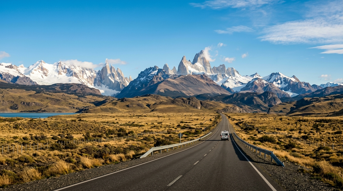 Ruta de Punta Arenas a Torres del Paine en auto